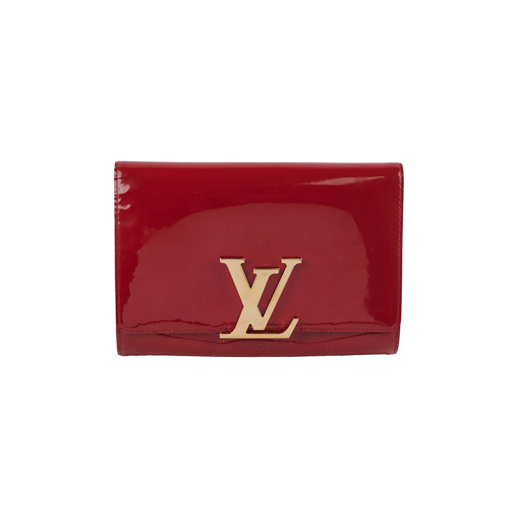 Louis Vuitton Louise MM Red Vernis Clutch