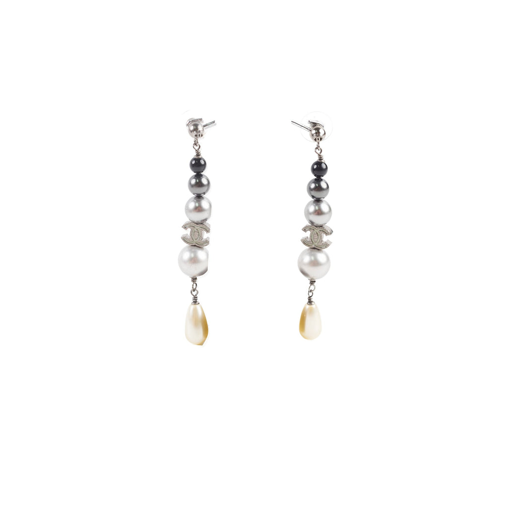 Chanel Pearl Drop Earrings Costume Jewellery