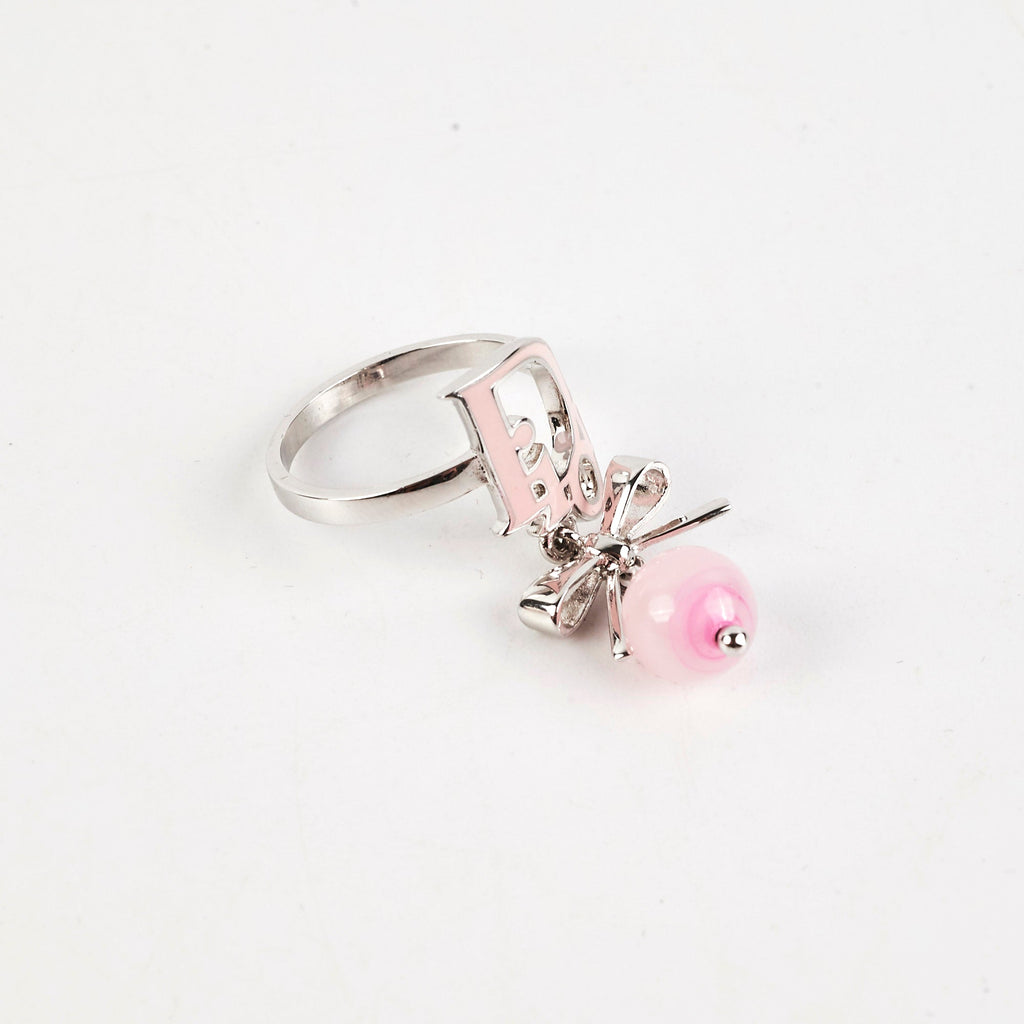 Christian Dior Pink Bow Ring Size L