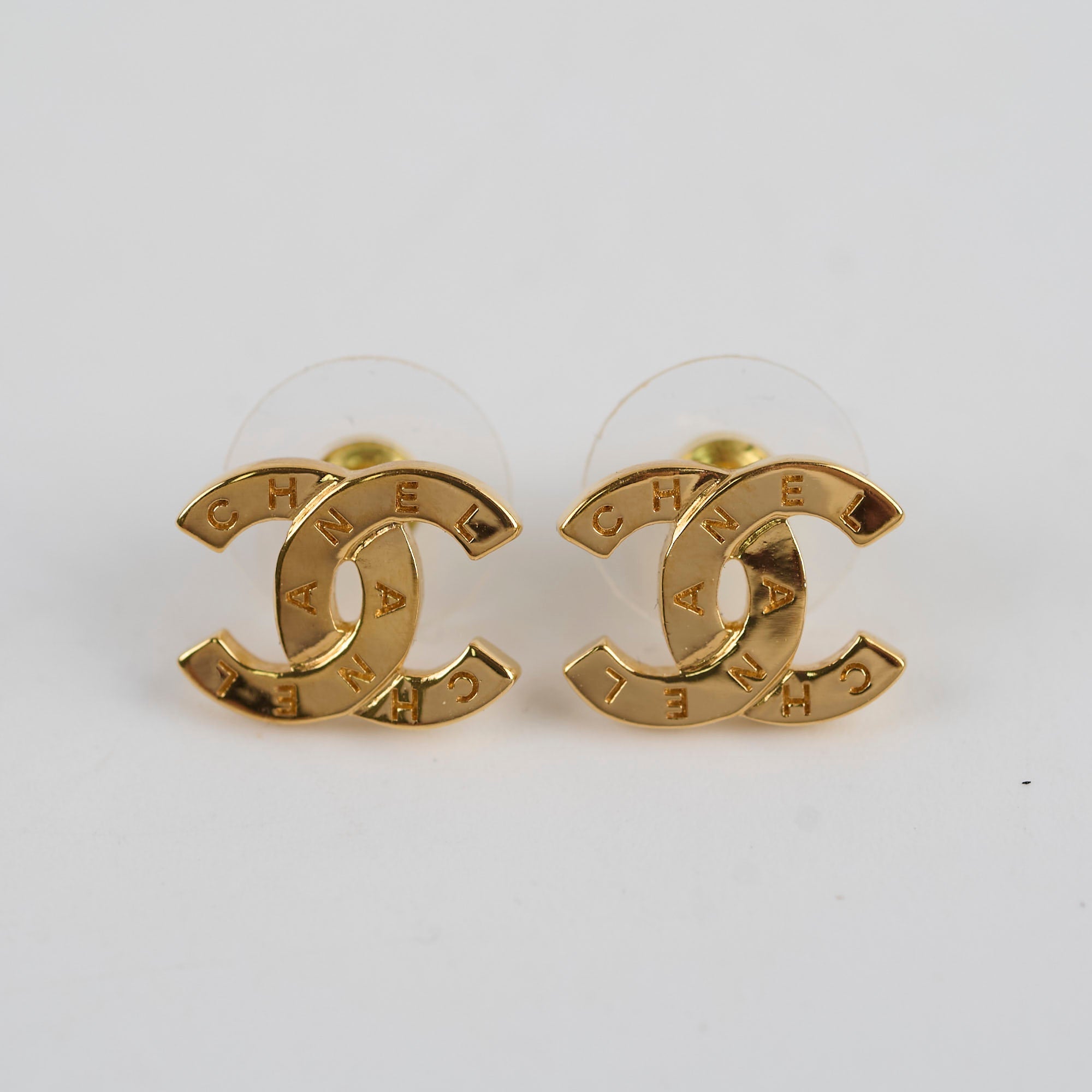 Chanel CC Gold Earrings Costume Jewellery