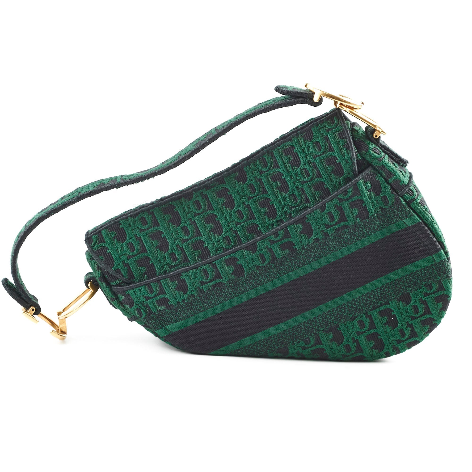 Christian Dior Oblique Dark Green Saddle Fabric