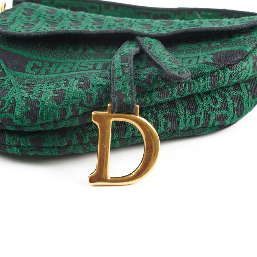 Christian Dior Oblique Dark Green Saddle Fabric