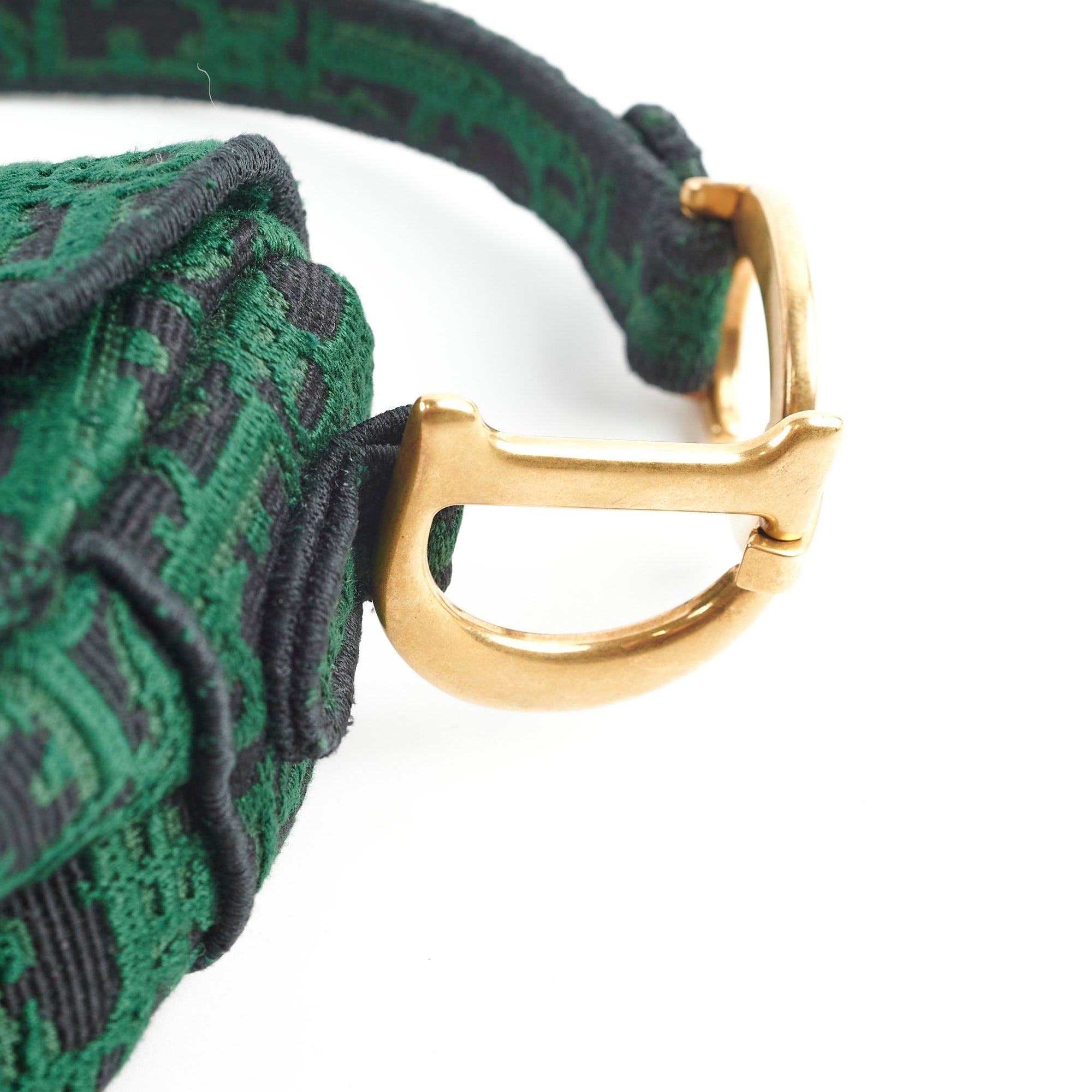 Christian Dior Oblique Dark Green Saddle Fabric