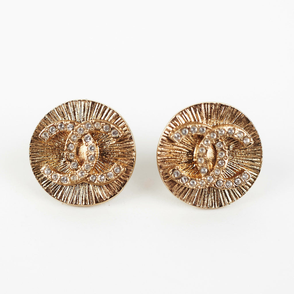 Chanel Round Gold Earrings