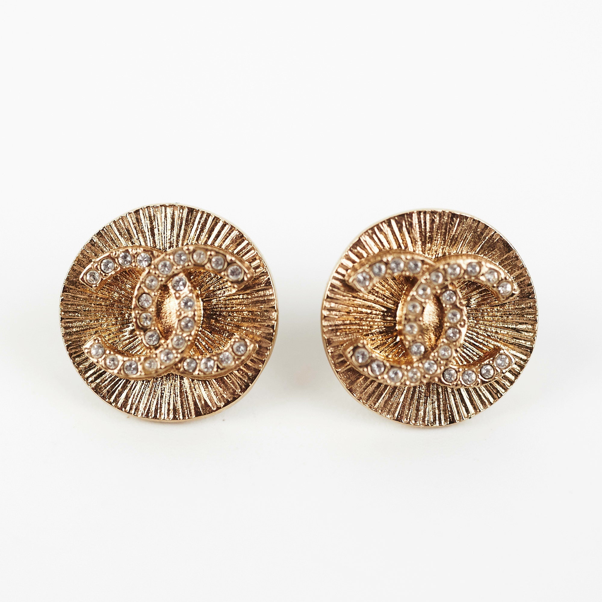 Chanel Round Gold Earrings