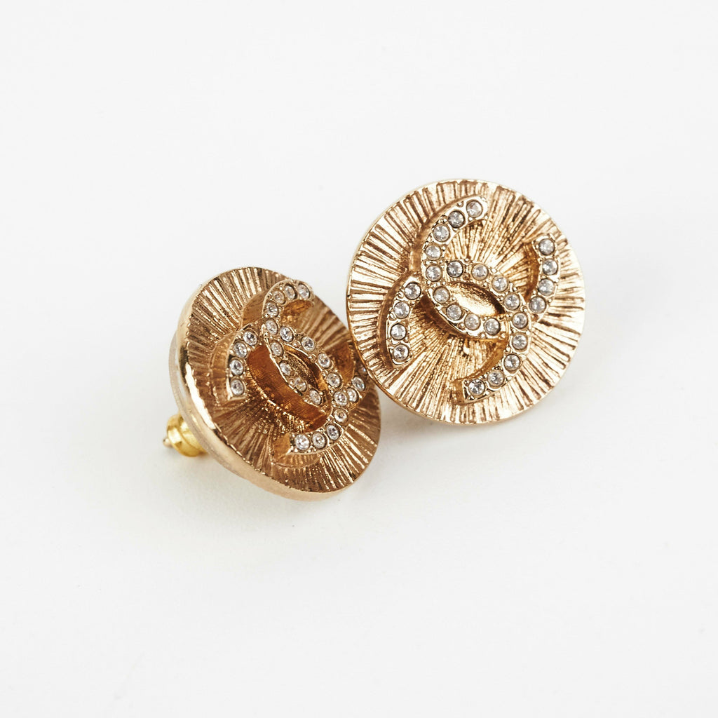 Chanel Round Gold Earrings