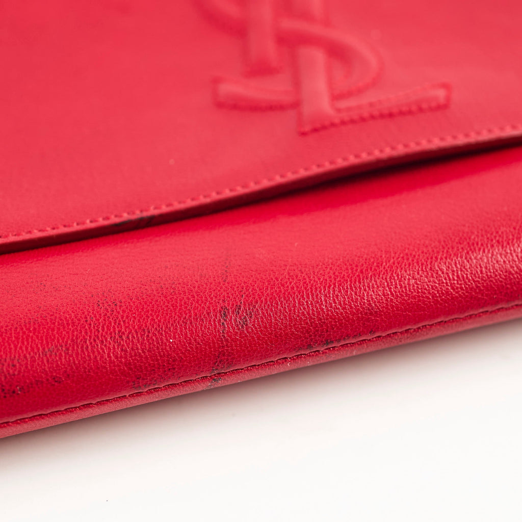 Saint Laurent Red Large Clutch