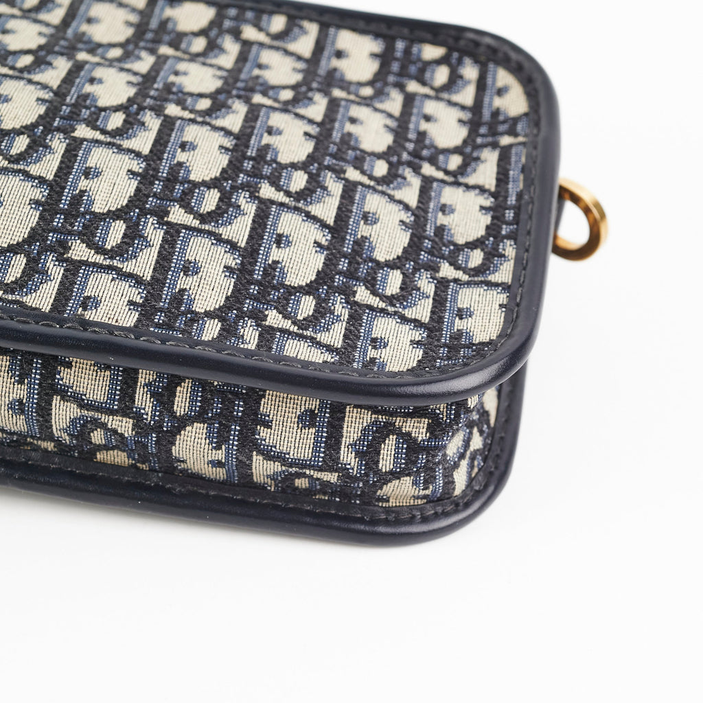 Christian Dior Oblique Navy Pouch