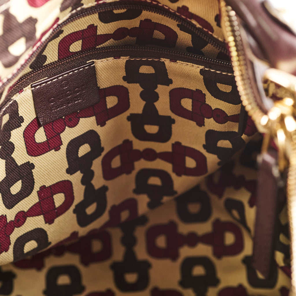 Gucci Guccissima Leather Soulder Bag Brown