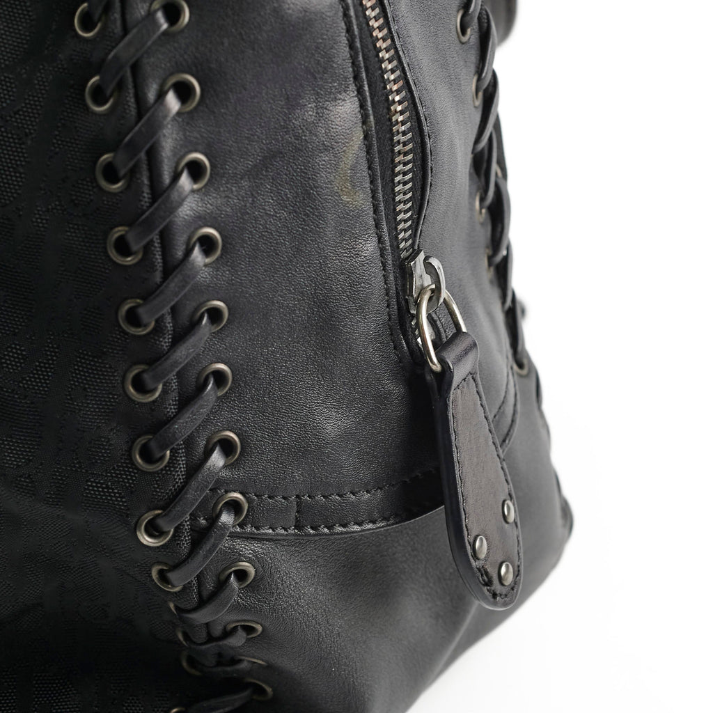 Christian Dior Oblique Nylon Tote Black