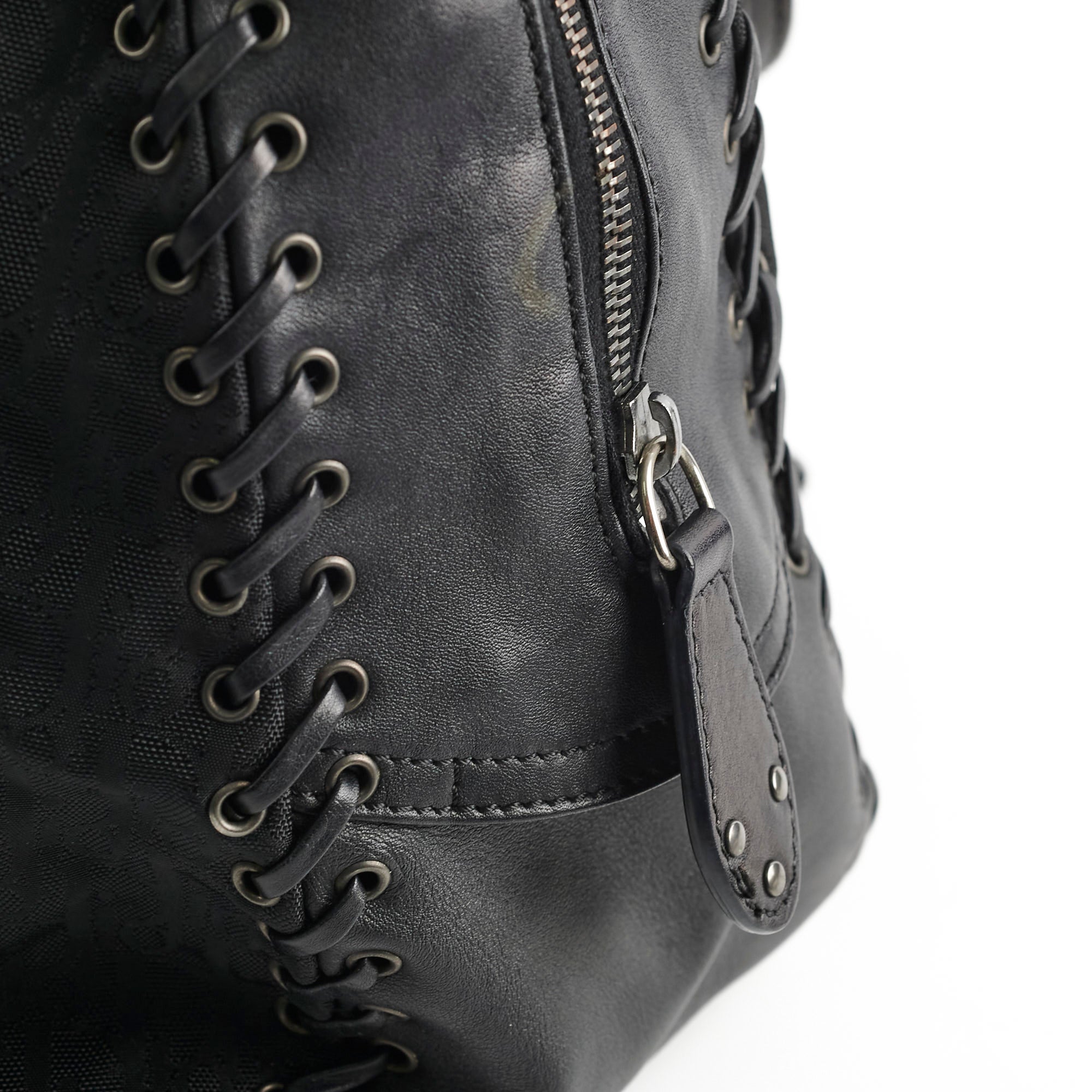 Christian Dior Oblique Nylon Tote Black