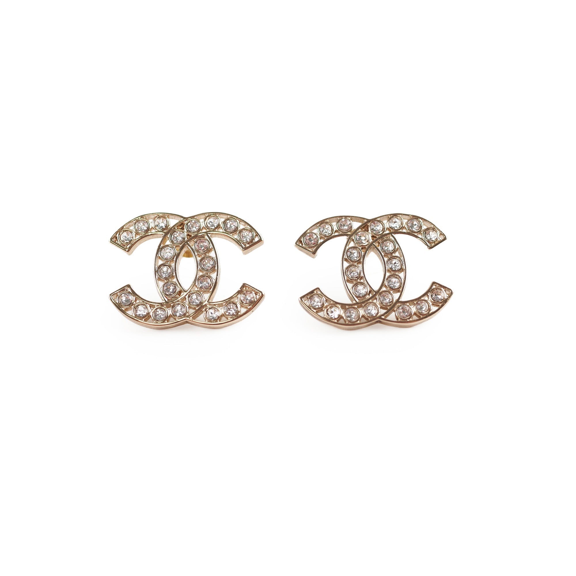 Chanel CC Crystal Earrings