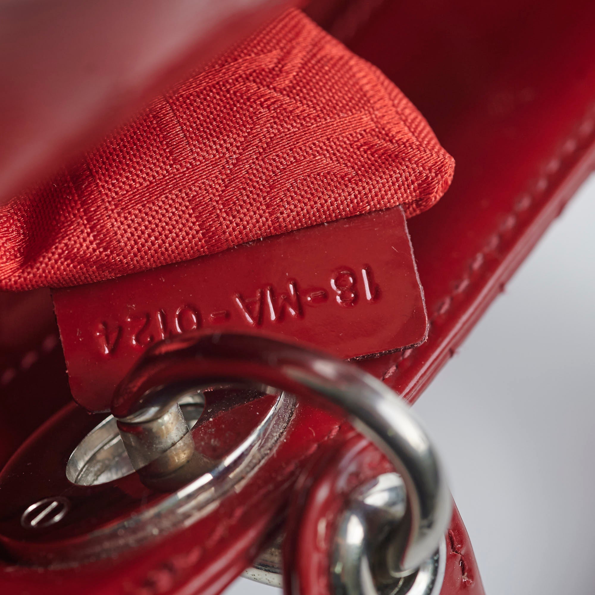 Christian Dior Mini Lady Dior Patent Red