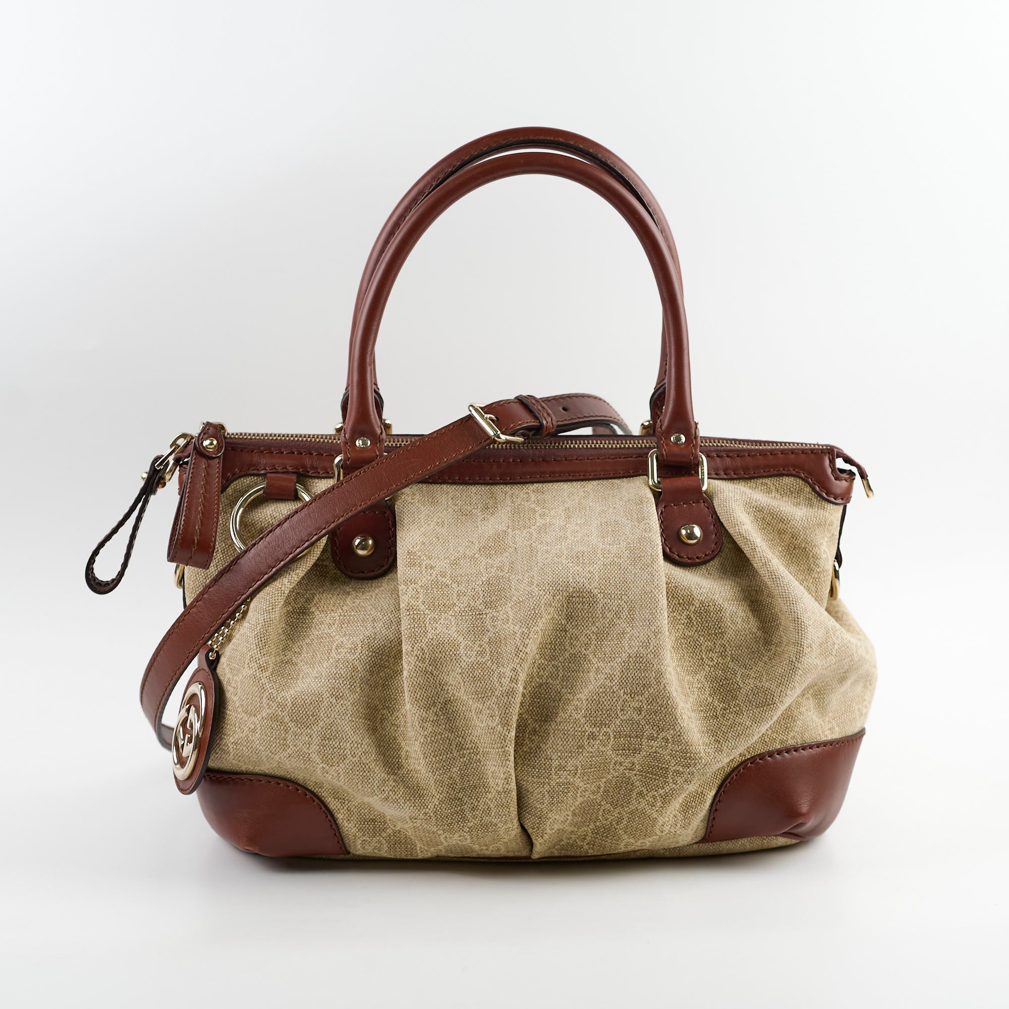 Gucci Canvas/Leather Tote Bag