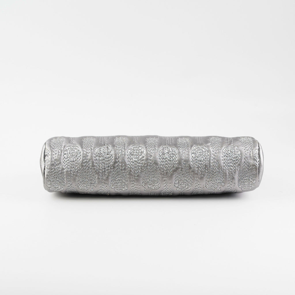 ITEM 27 - Chanel Metallic Grey Clutch