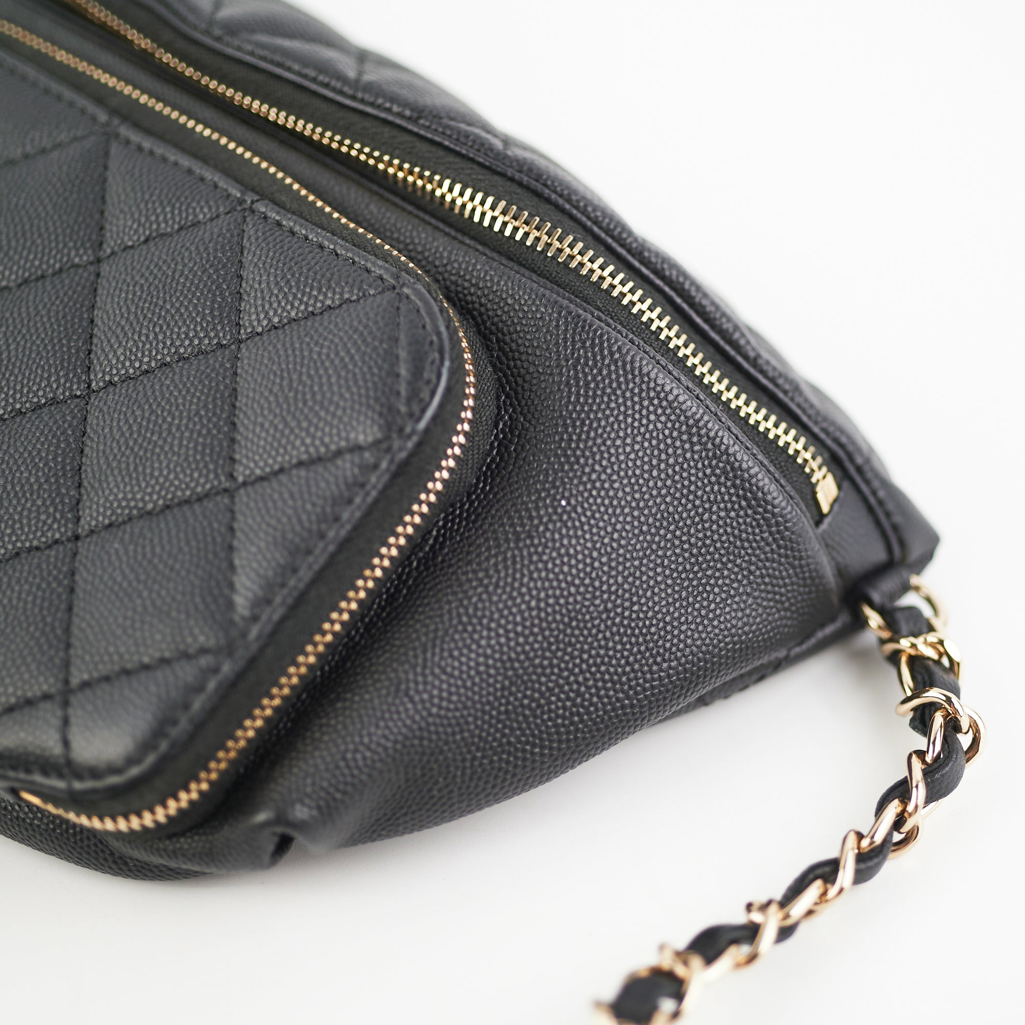 Chanel Caviar Quilted Business Affinity Waist Belt Bag Black