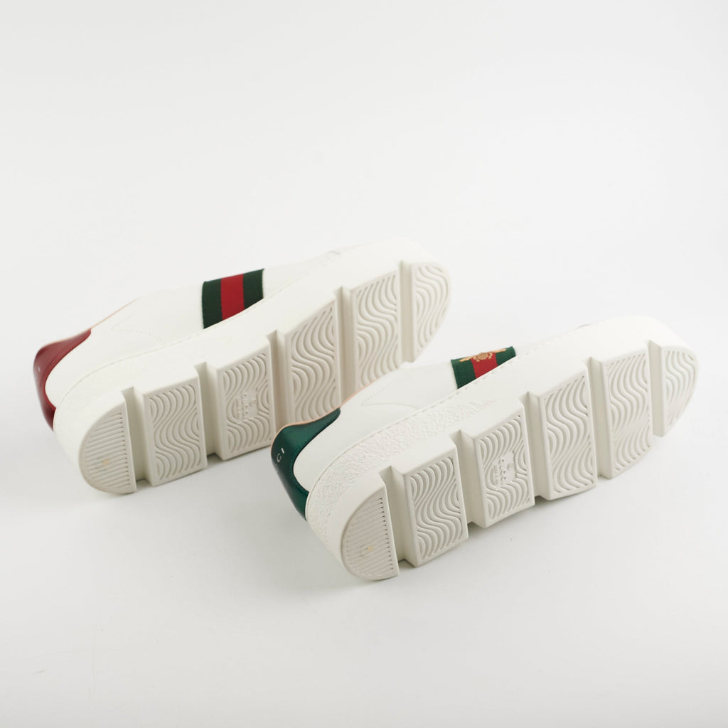 Gucci Ace Embroidered Platform Sneaker Size 40