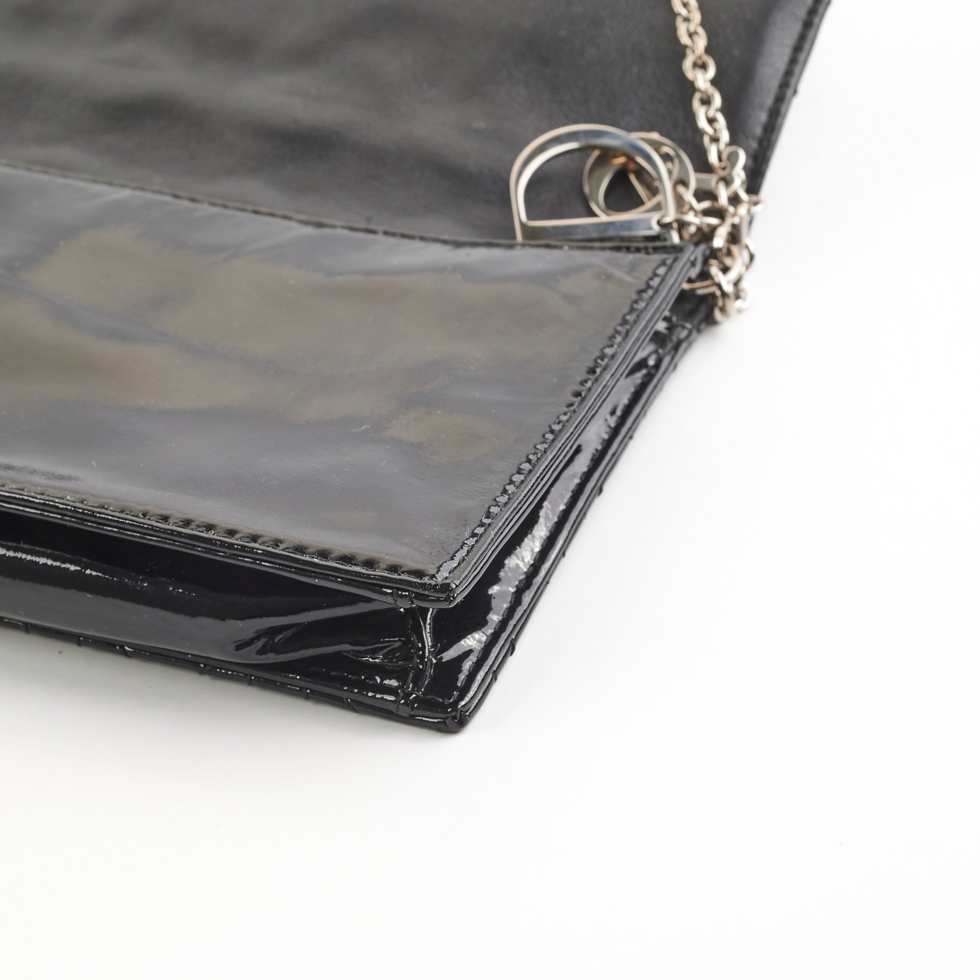 Dior Patent Clutch Black