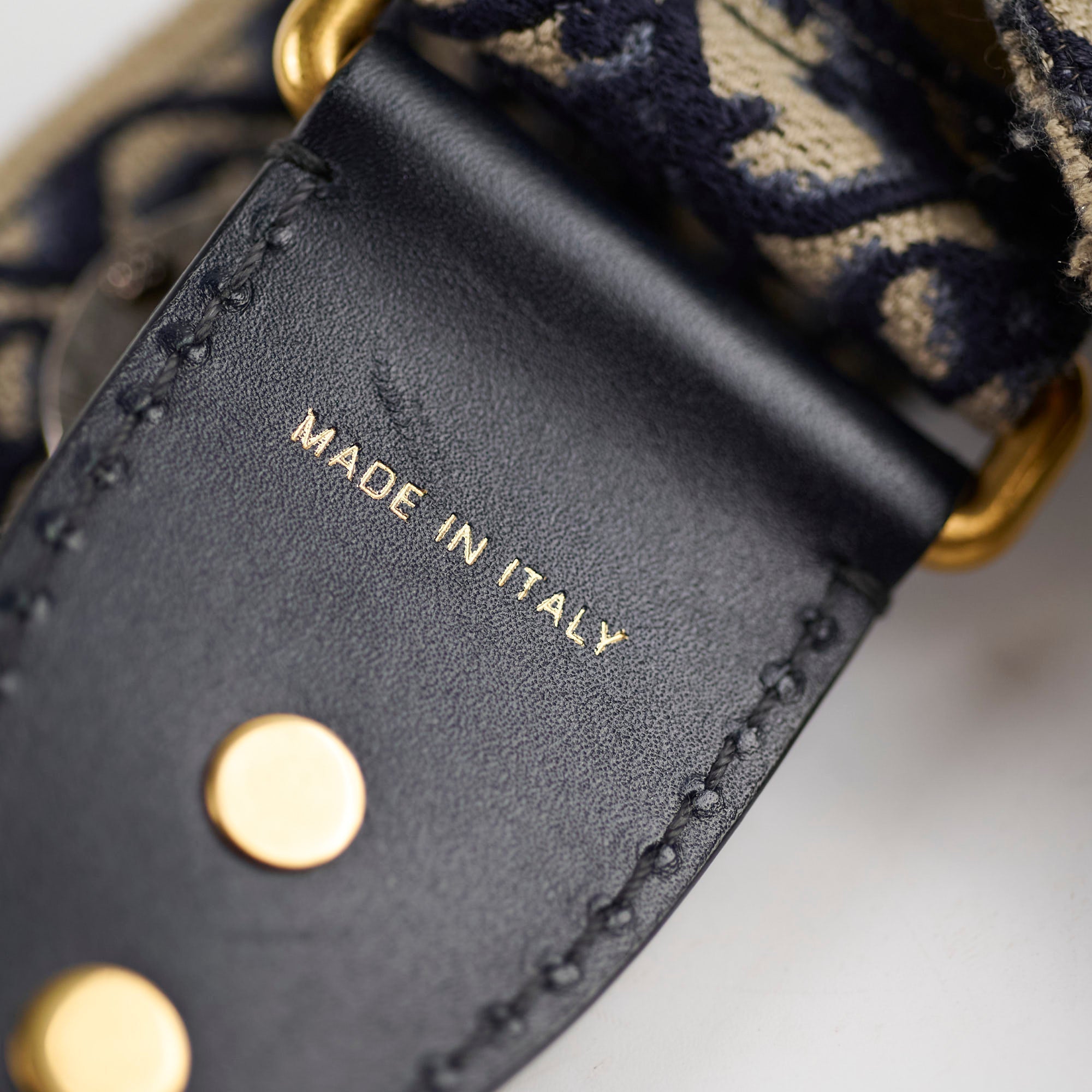 Christian Dior Oblique Navy Guitar Strap