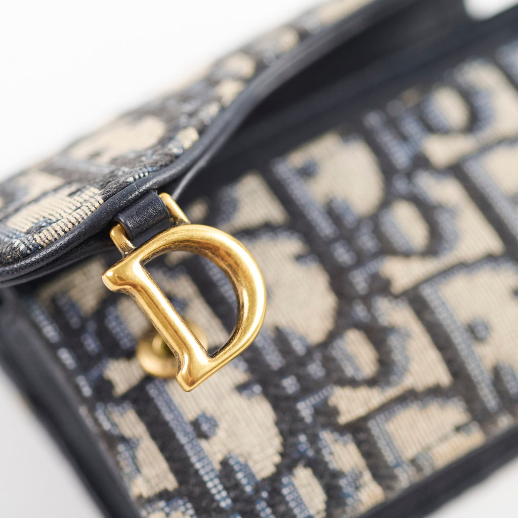 Christian Dior Saddle Oblique holder