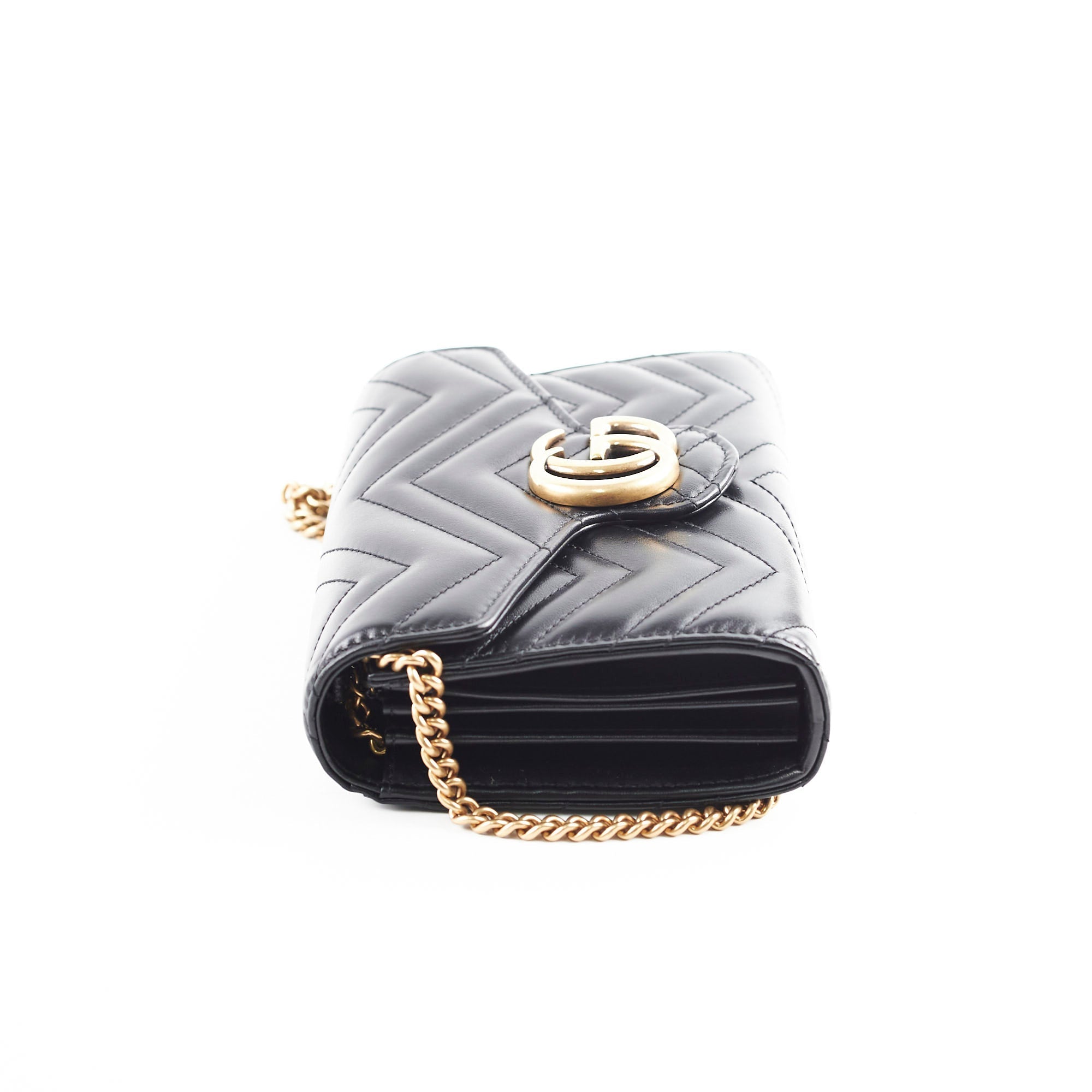 Gucci Marmont Wallet On Chain WOC Black