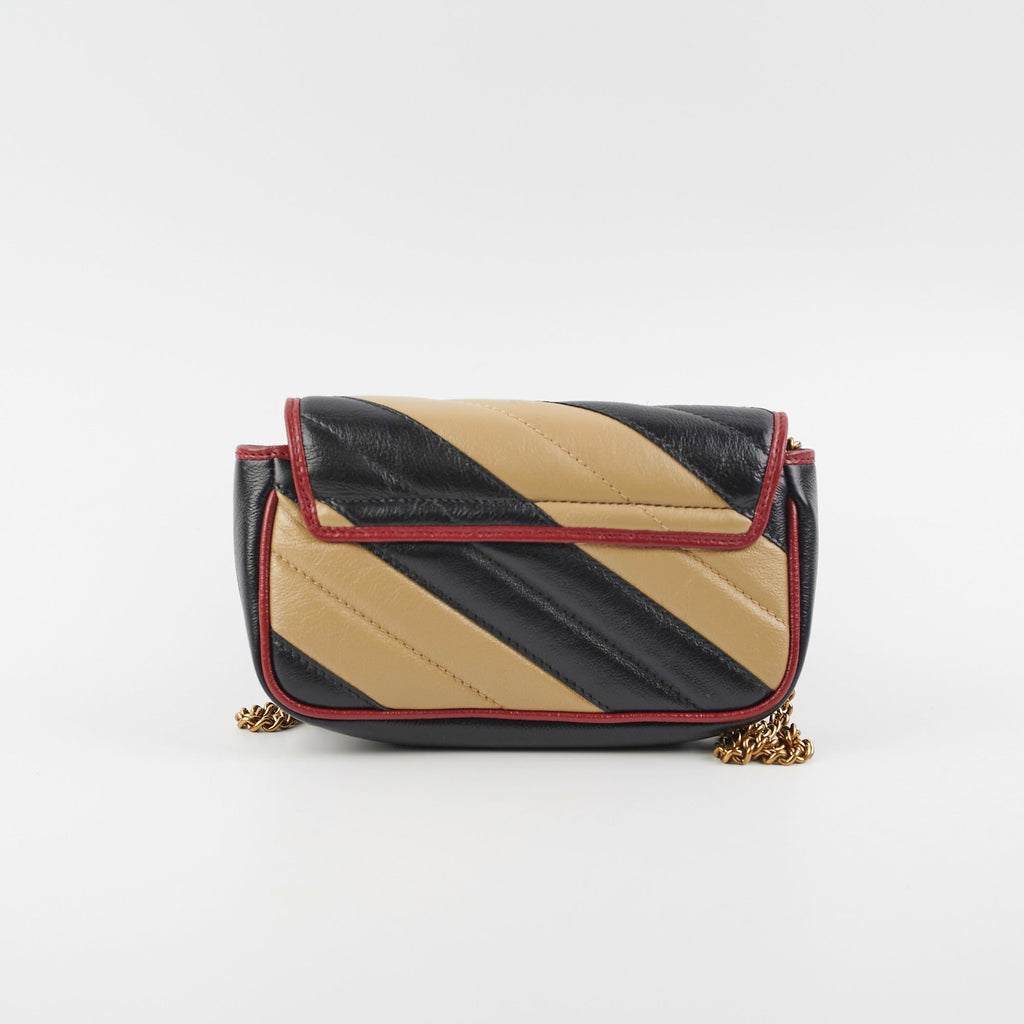Gucci Super Mini Marmont Tri Colour Crossbody Bag