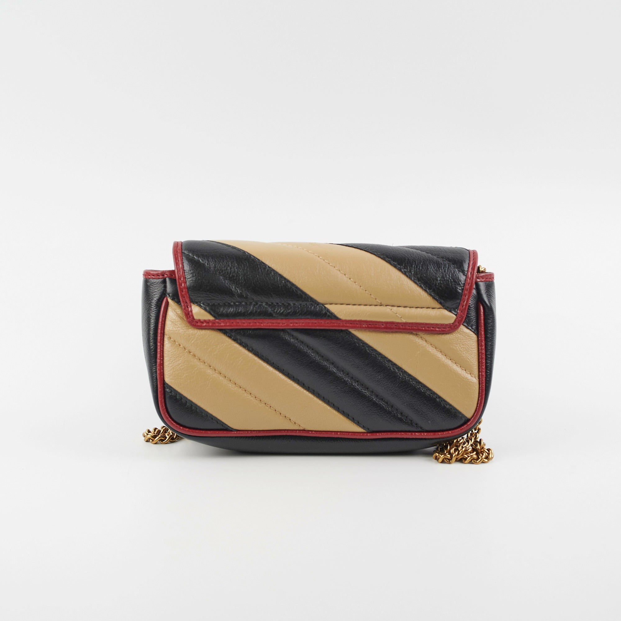 Gucci Super Mini Marmont Tri Colour Crossbody Bag