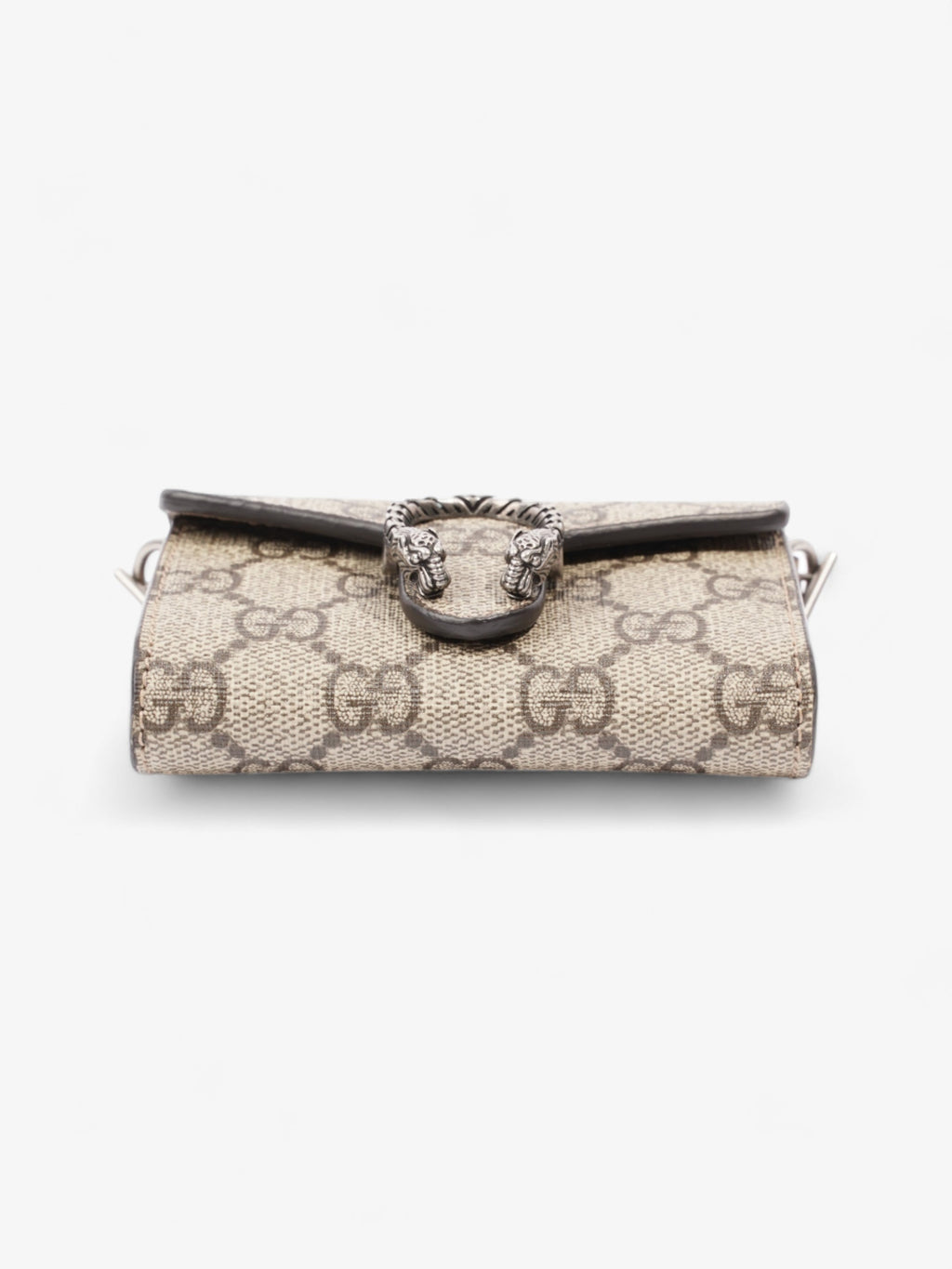 Gucci Dionysus GG Wallet With Web Strap Beige And Ebony GG Supreme / Navy / Red Coated Canvas