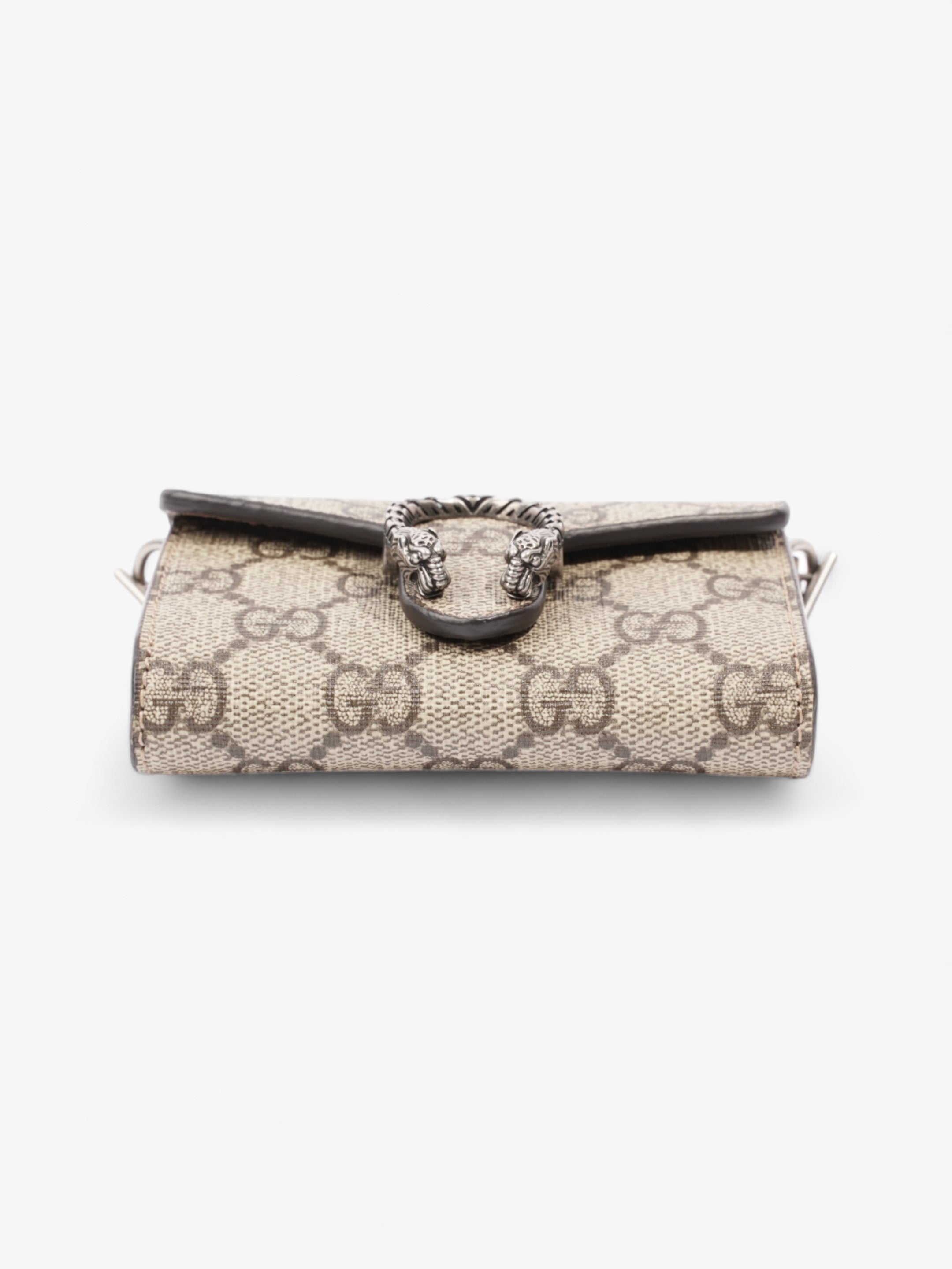 Gucci Dionysus GG Wallet With Web Strap Beige And Ebony GG Supreme / Navy / Red Coated Canvas