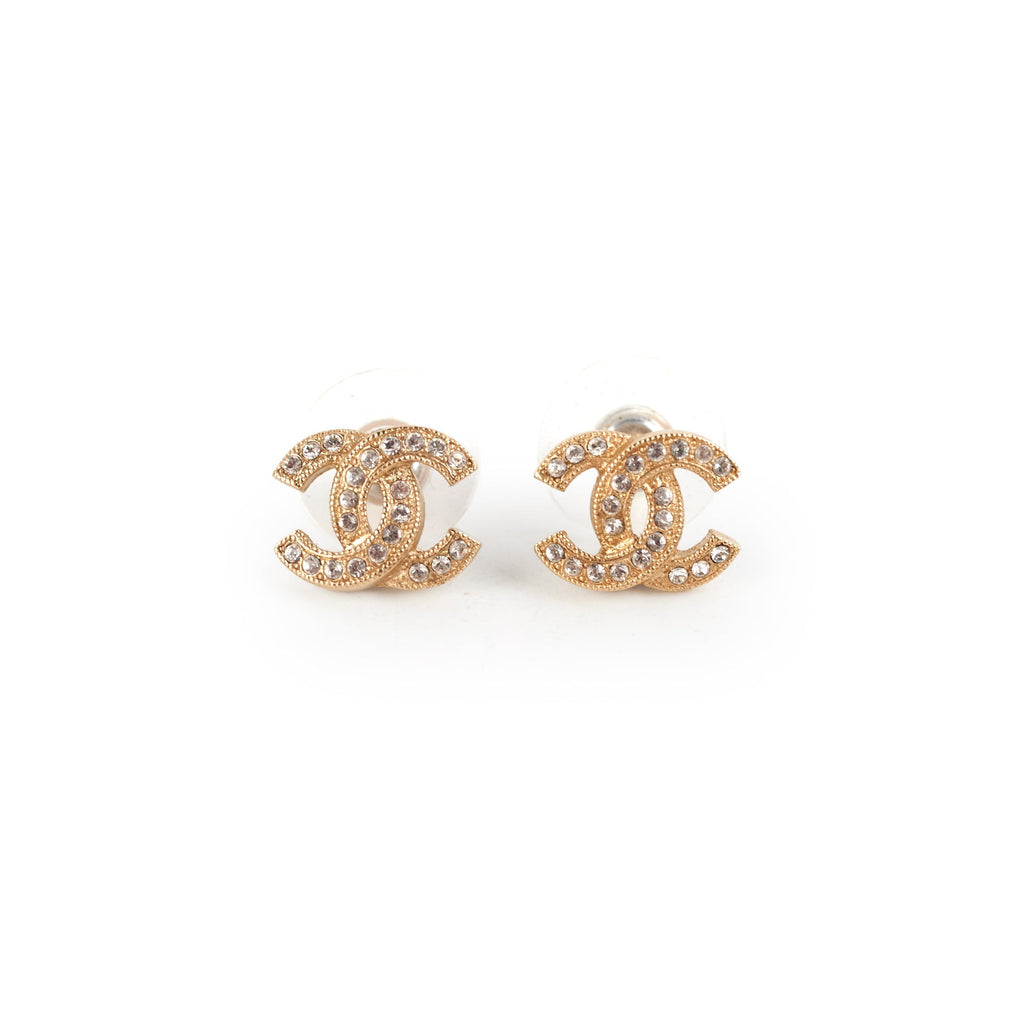 Chanel CC Crystal Earrings