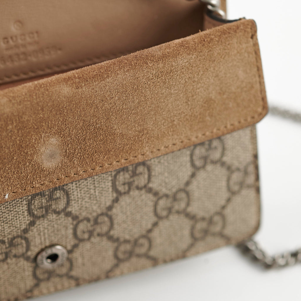 Gucci Supermini Dionysus Supreme GG Bag Beige