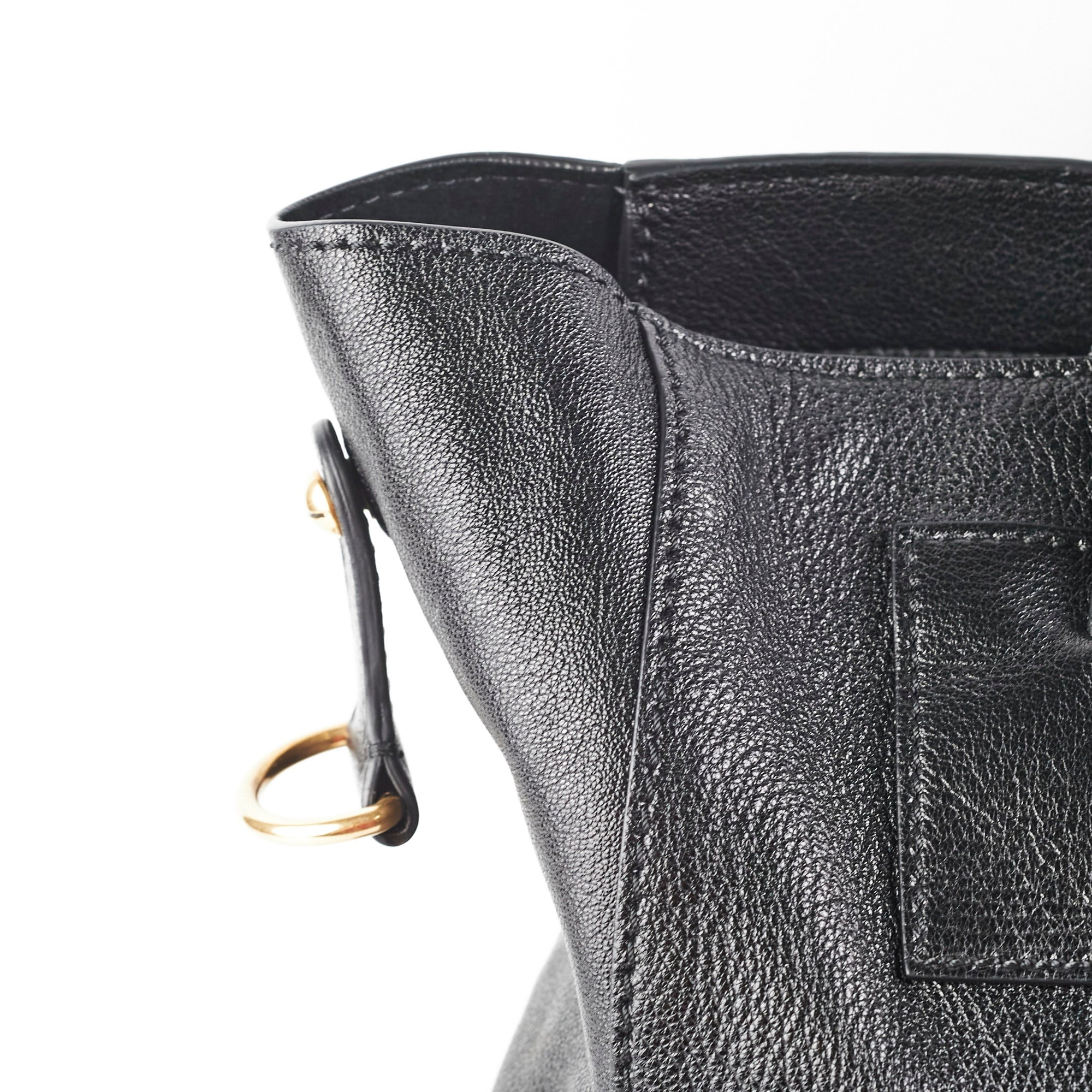 Christian Dior Diorangeles Studded Leather Tote Black