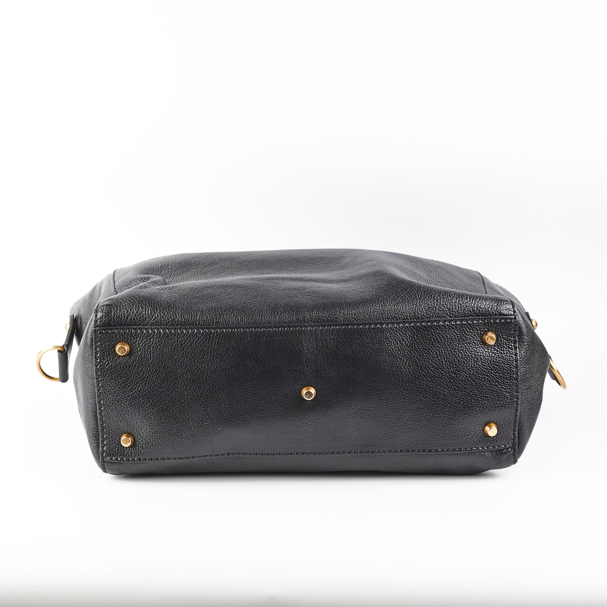 Christian Dior Diorangeles Studded Leather Tote Black