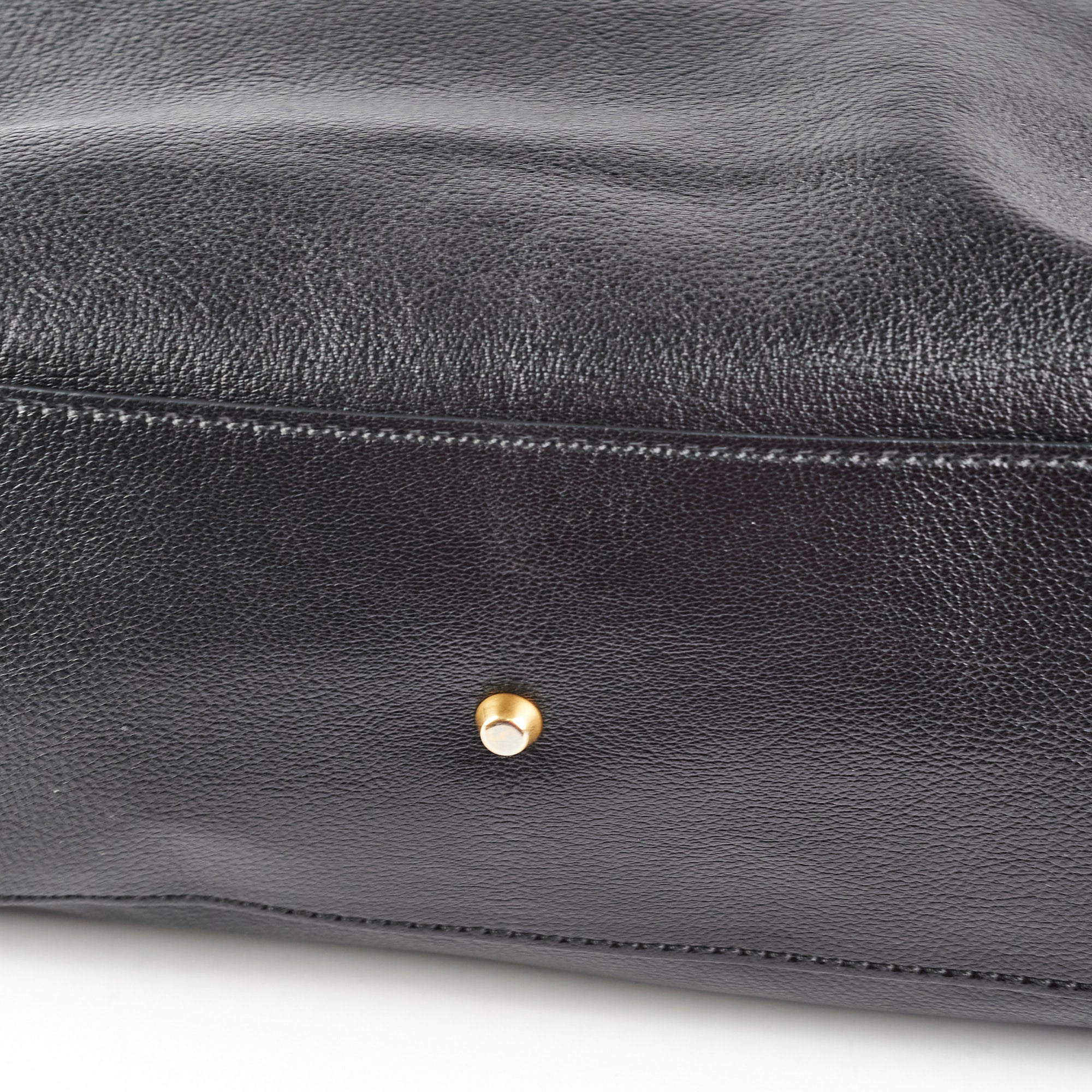 Christian Dior Diorangeles Studded Leather Tote Black