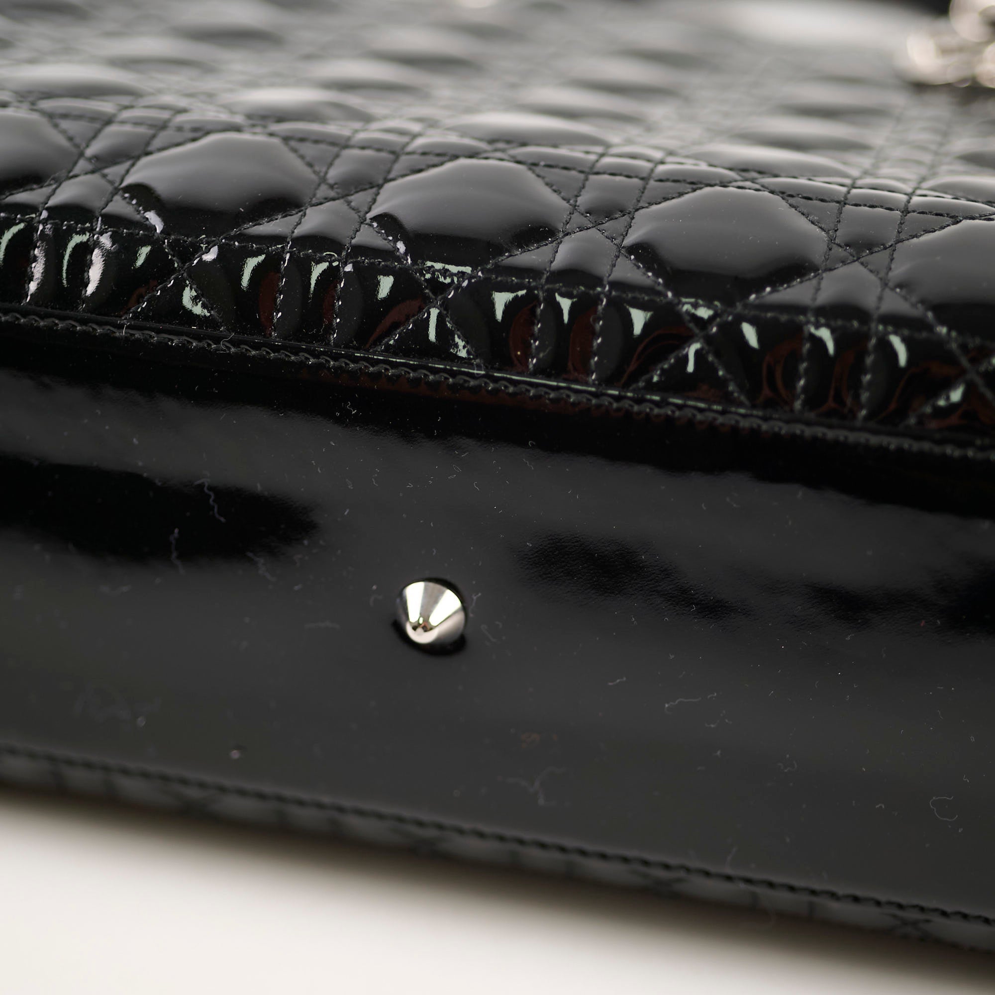 Christian Dior Large Lady Dior Black Patent