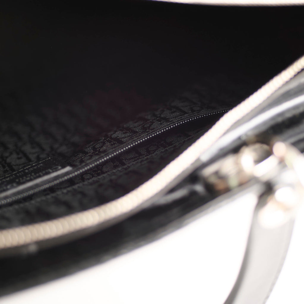 Christian Dior Large Lady Dior Black Patent