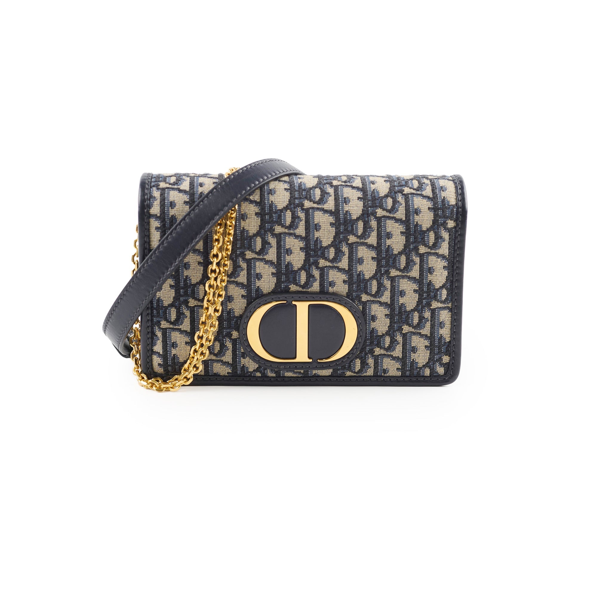 Christian Dior Montaigne Belt Bag with Chain Navy