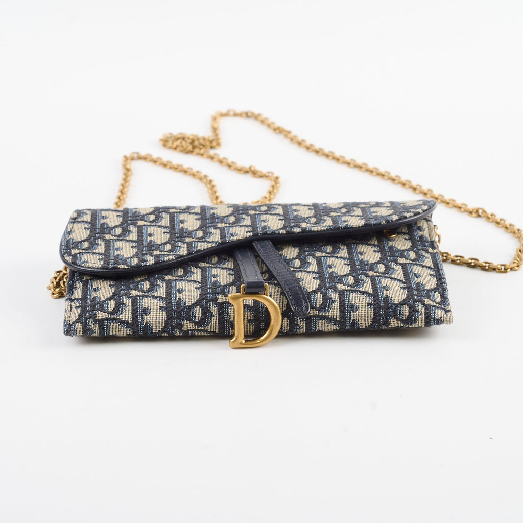 Christian Dior Saddle Pouch with Chain
