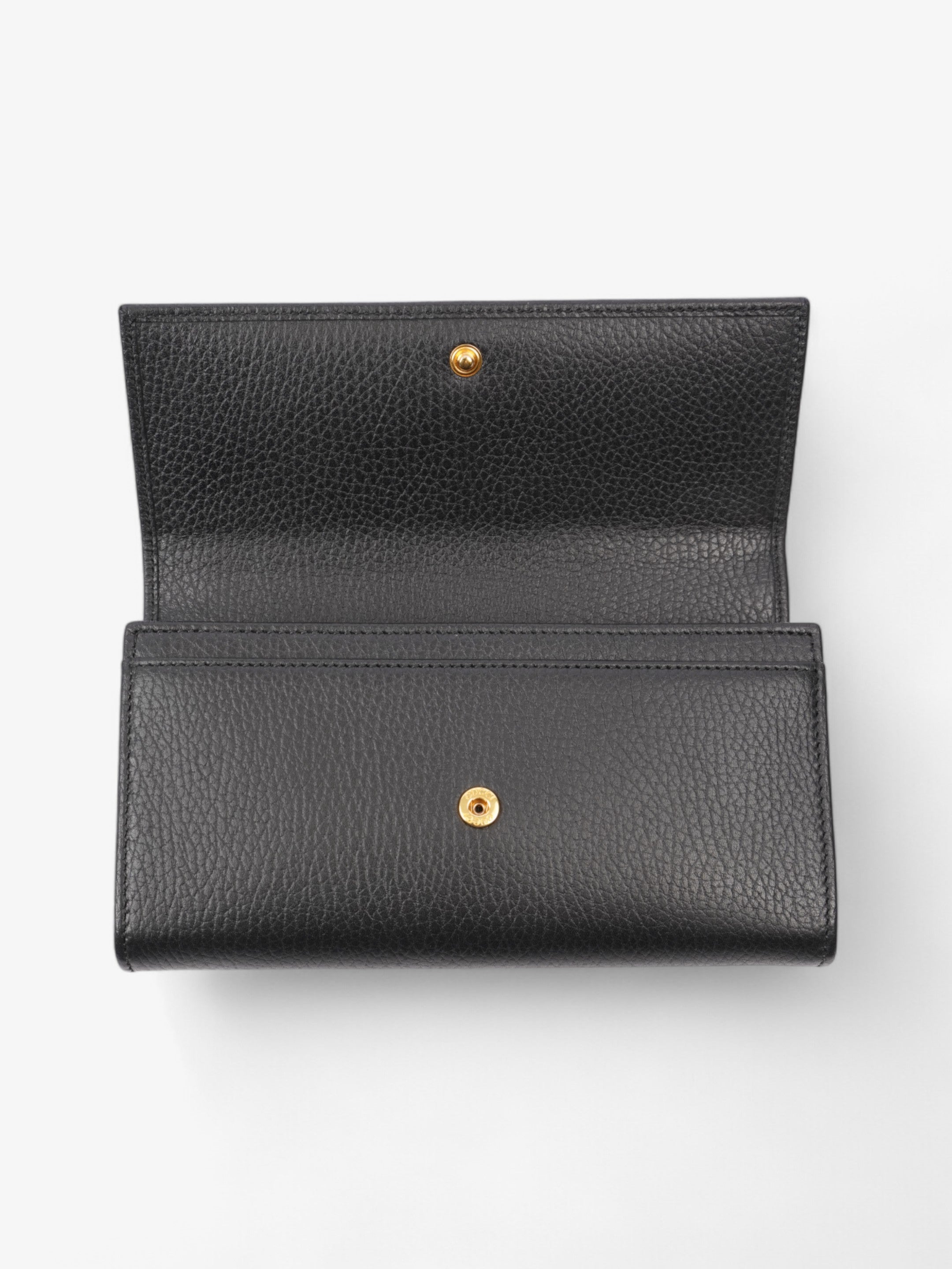 Gucci Continental Long Wallet Black Leather