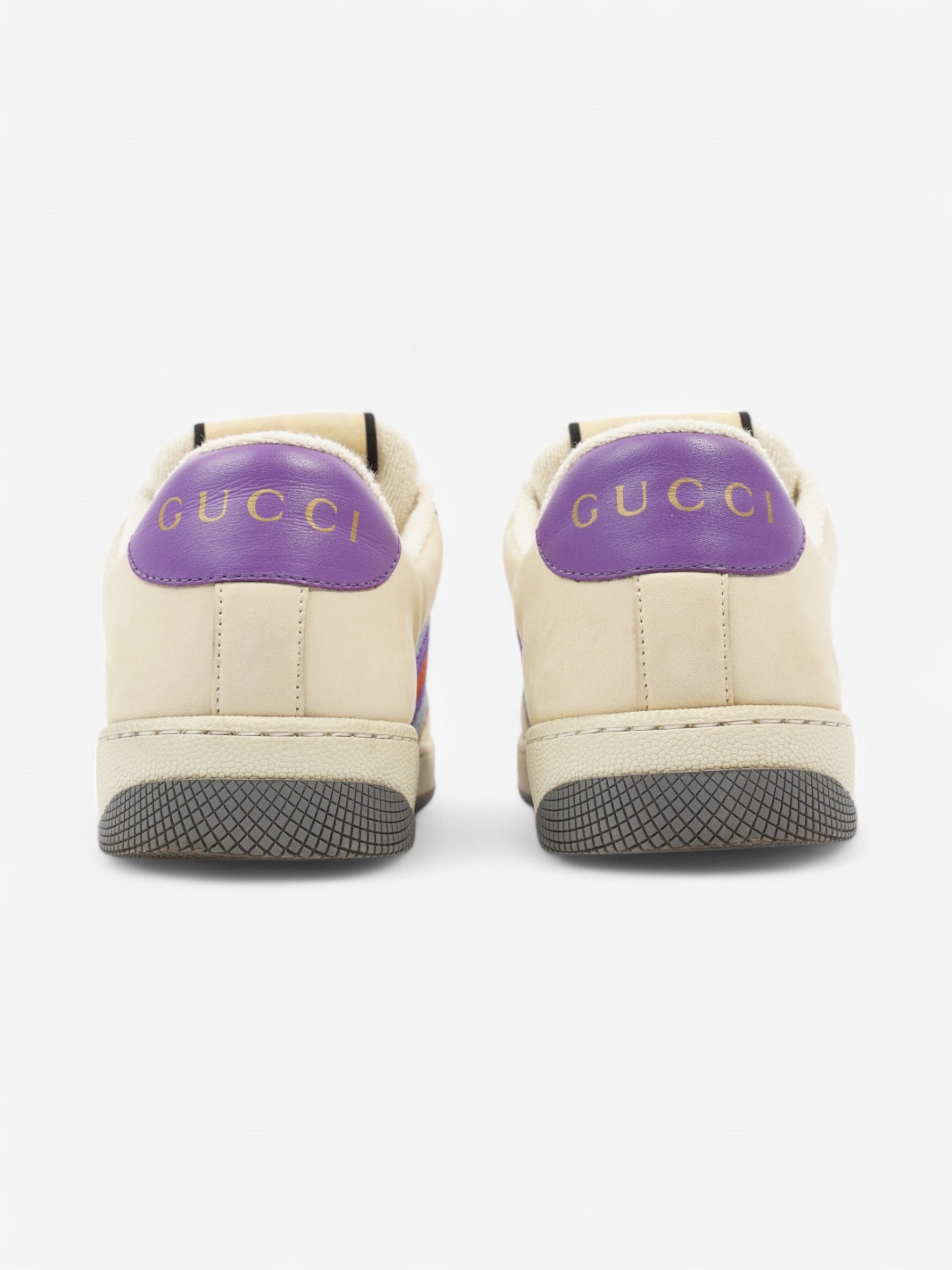 Gucci Screener Sneakers Beige  / Blue / Purple Canvas EU 38.5 UK 5.5