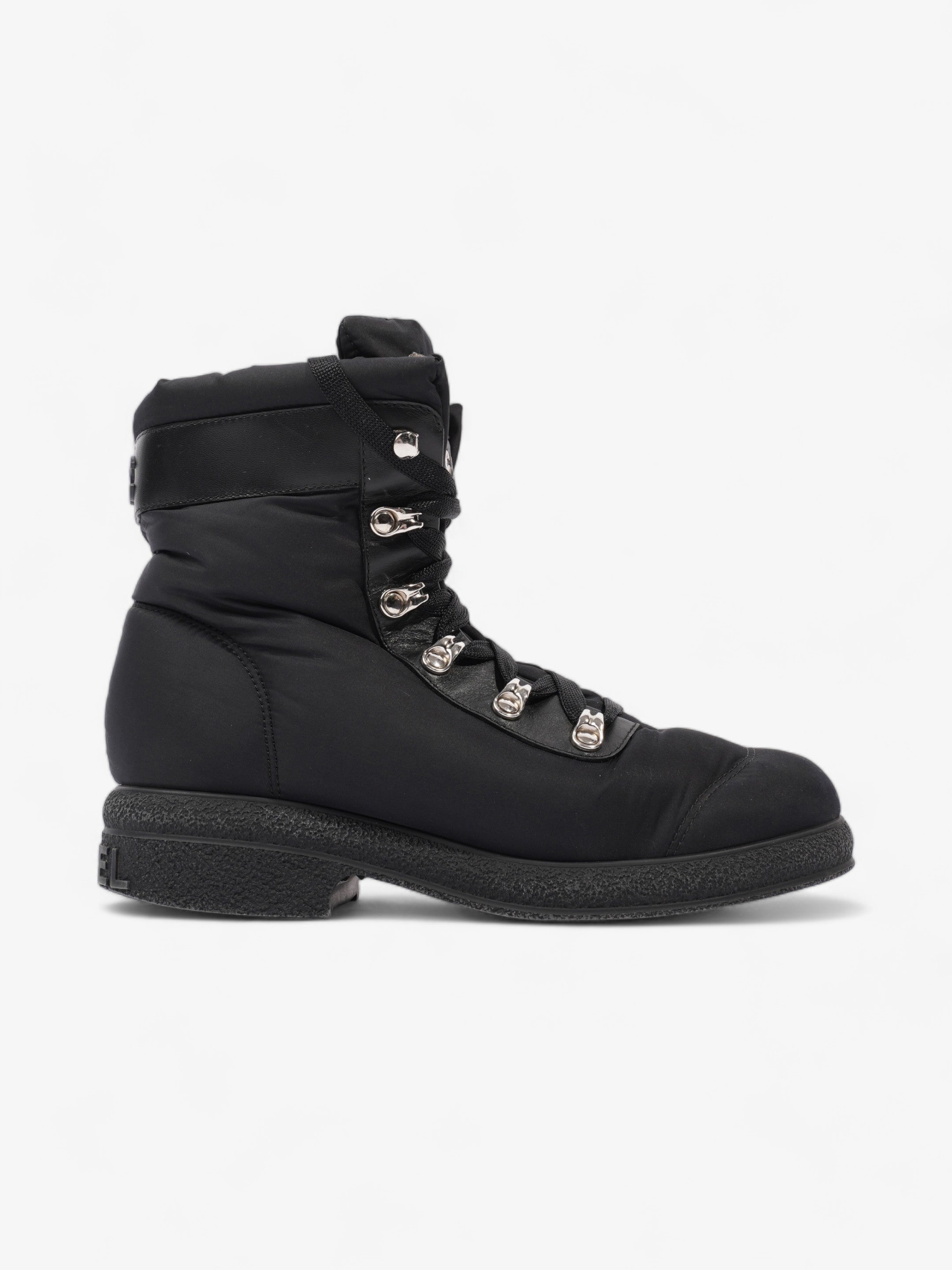 Chanel Coco Neige Black Nylon EU 37 UK 4