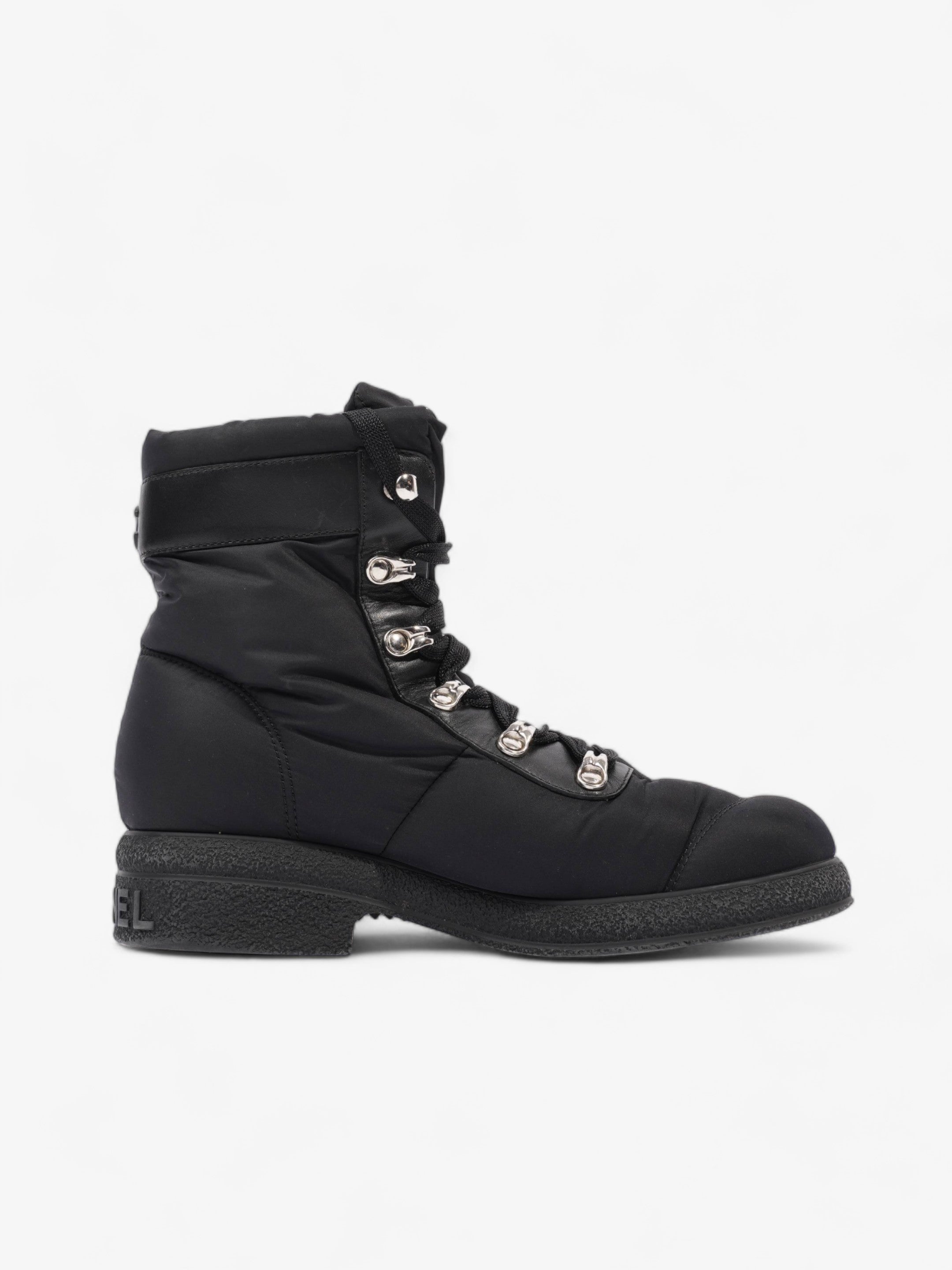 Chanel Coco Neige Black Nylon EU 37 UK 4