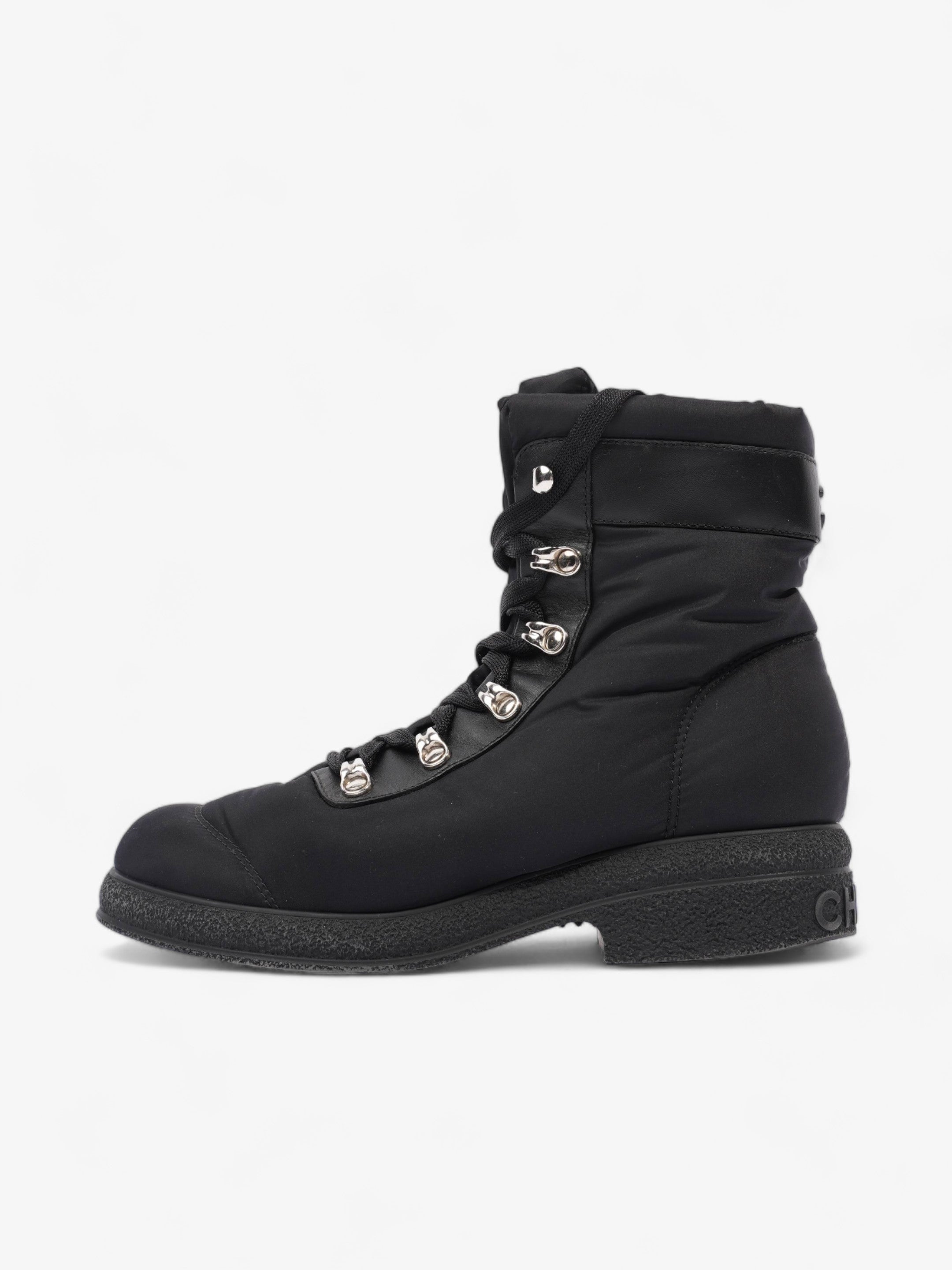 Chanel Coco Neige Black Nylon EU 37 UK 4