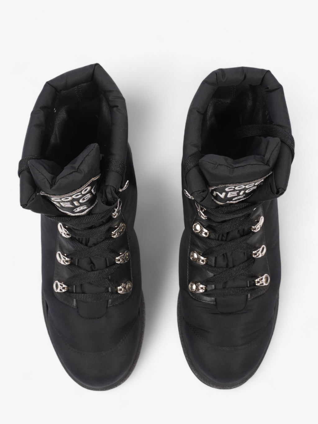 Chanel Coco Neige Black Nylon EU 37 UK 4