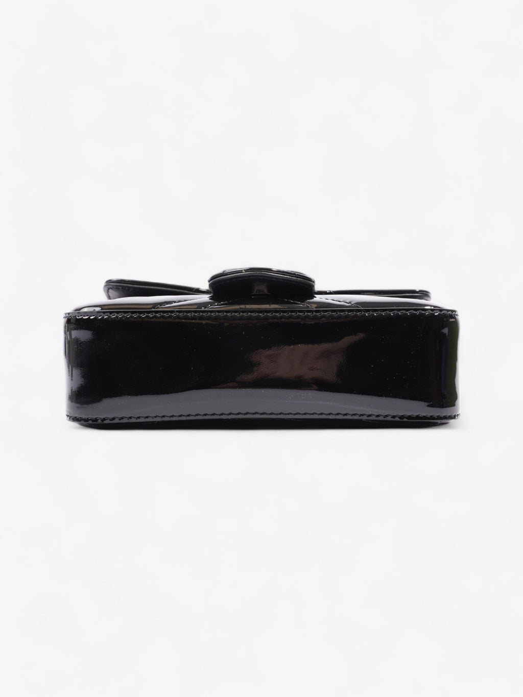 Gucci GG Marmont Black Patent Leather Super Mini