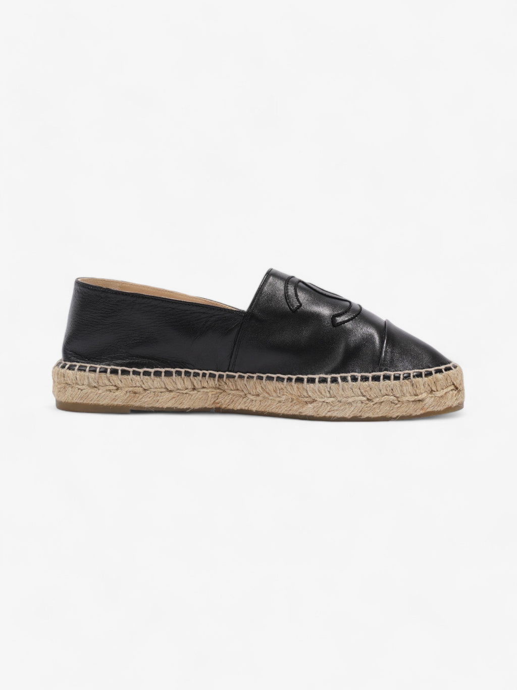 Chanel Espadrilles Black Leather EU 39 UK 6