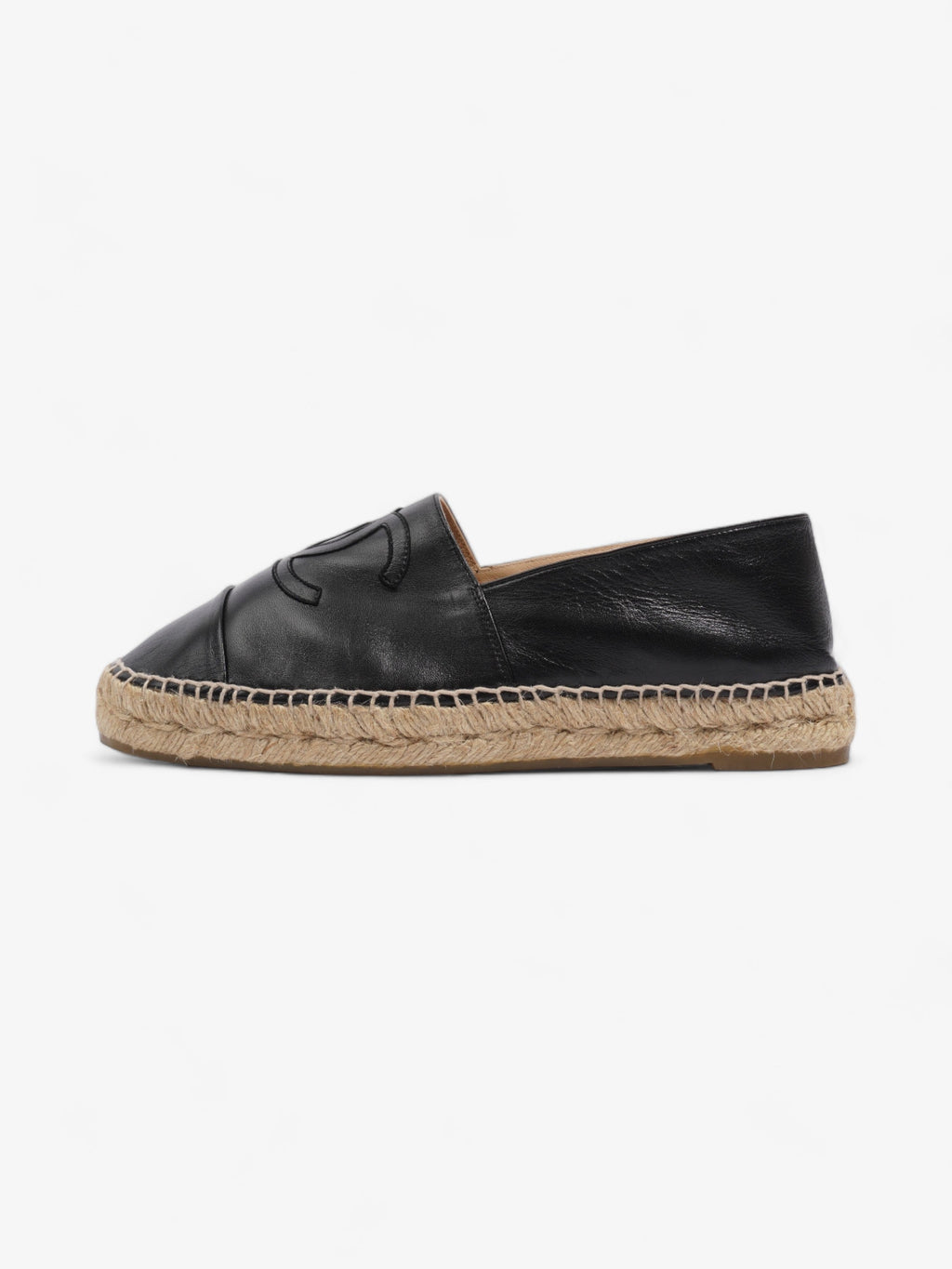 Chanel Espadrilles Black Leather EU 39 UK 6