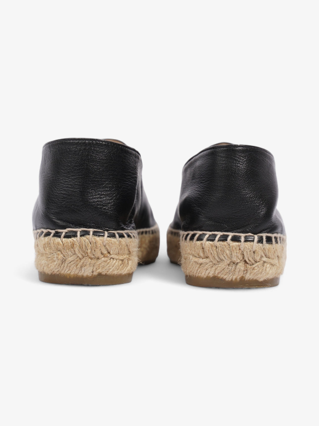 Chanel Espadrilles Black Leather EU 39 UK 6