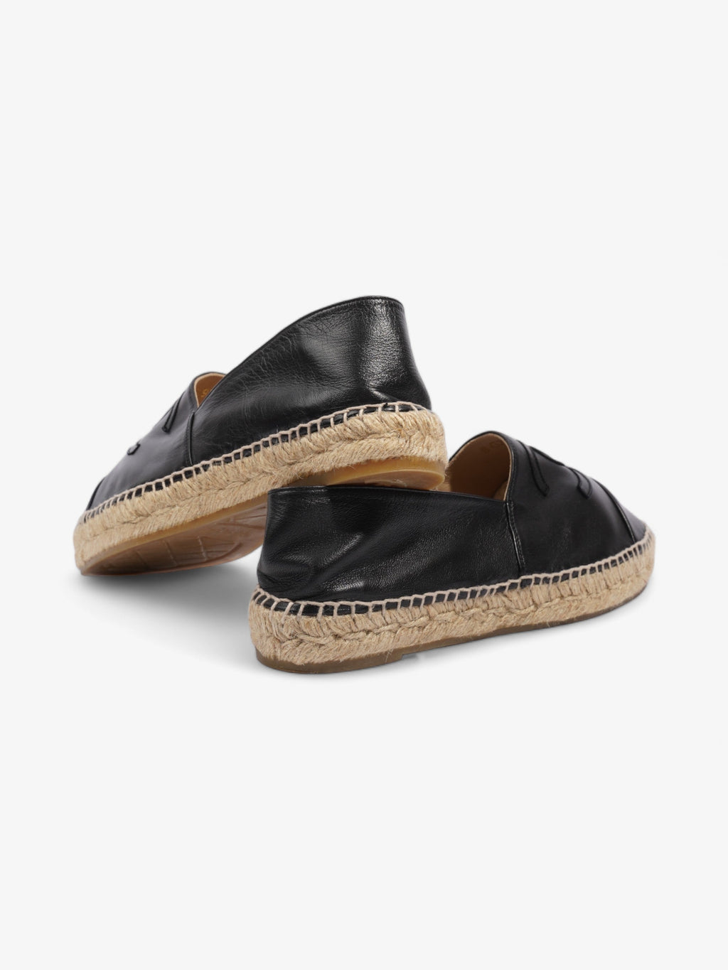 Chanel Espadrilles Black Leather EU 39 UK 6