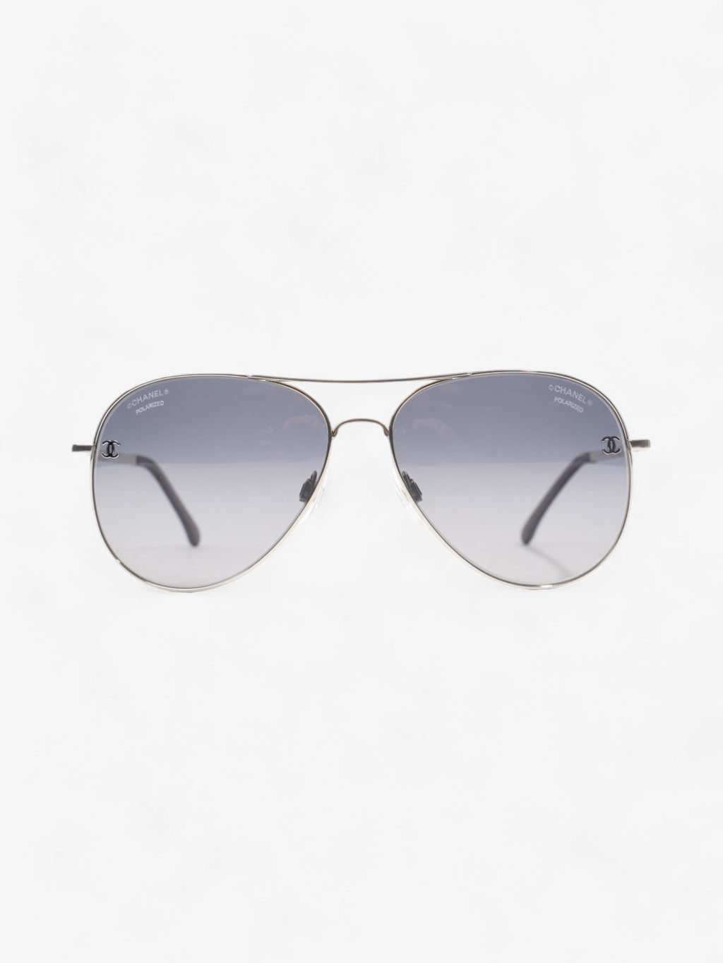 Chanel CC Aviator Black / Silver Acetate 135mm